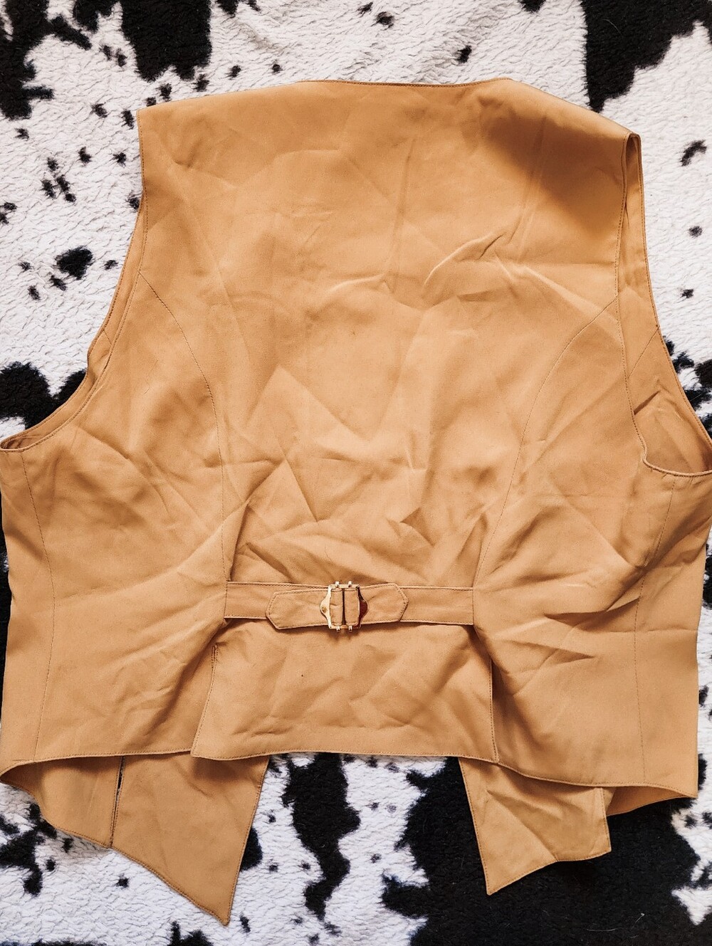 "LINDA" WOMEN'S 70'S VEST - MUSTARD - Picture 4 of 4